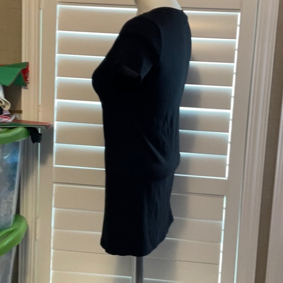 Ambiance Black Short Sleeve V-Neck Tee - Picture 5 of 7